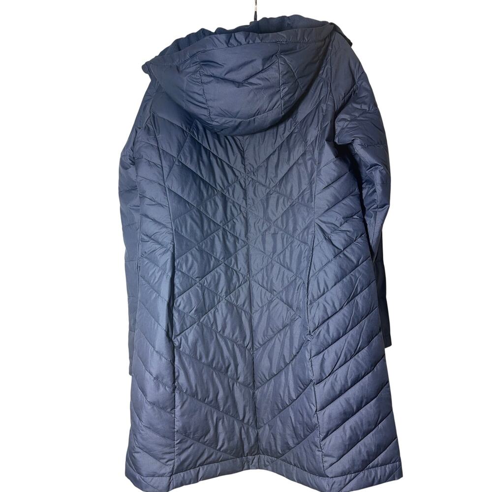 Columbia Heavenly Long Hooded Jacket Size L Navy Blue Great Condition - Picture 7 of 14